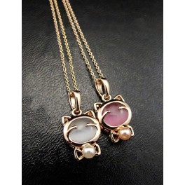 Collier chat perle